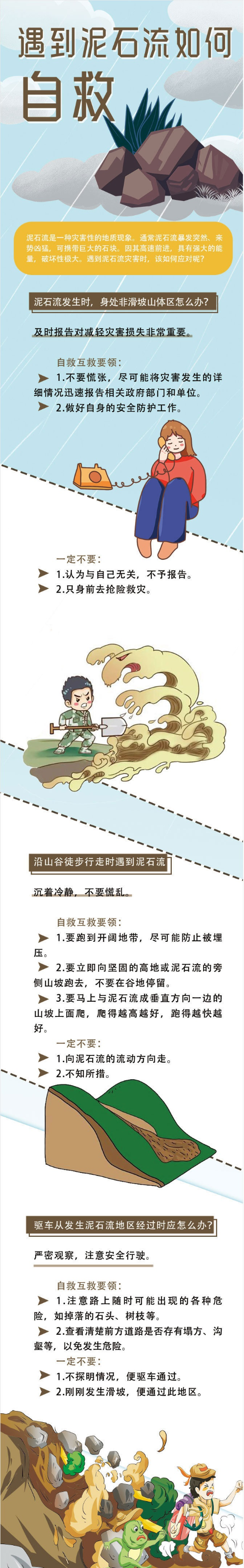 遇到泥石流如何自救